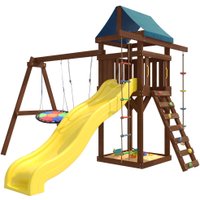 Игровой комплекс National Tree Company с качелями лодочка и гнездом Свиби IgroWoods ДП-8 Premium