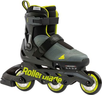 Роликовые коньки Rollerblade Microblade Free 3WD 2021 (р. 28-32, антрацит/лайм)