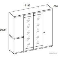 Шкаф распашной Anrex Linate 4D/TYP 23 А Белый/Сонома Трюфель