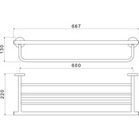 Полка для полотенца Aquatek Оберон AQ4215MB (черный матовый)