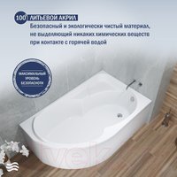 Ванна Lauter Geneva 170x105 2103170R (с ножками и лицевым экраном)