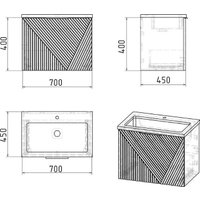  Grossman Тумба под умывальник Блисс-70 107053