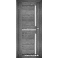Межкомнатная дверь Юни Амати 18 80x200 (дуб шале-графит/матовое стекло)