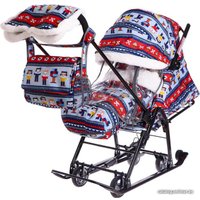 Санки-коляска Nika Ника детям 7-5 (в стиле лего)