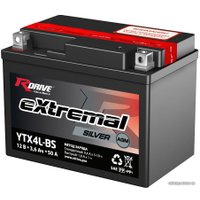 Мотоциклетный аккумулятор RDrive eXtremal Silver YTX4L-BS (3.5 А·ч)