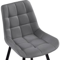 Стул Notta Челси (велюр темно-серый/черный)