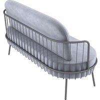 Диван Sheffilton SHT-DS286 (стальной серый/каттара/графит муар)