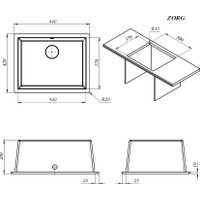 Кухонная мойка ZorG Fast 54 Premium beige