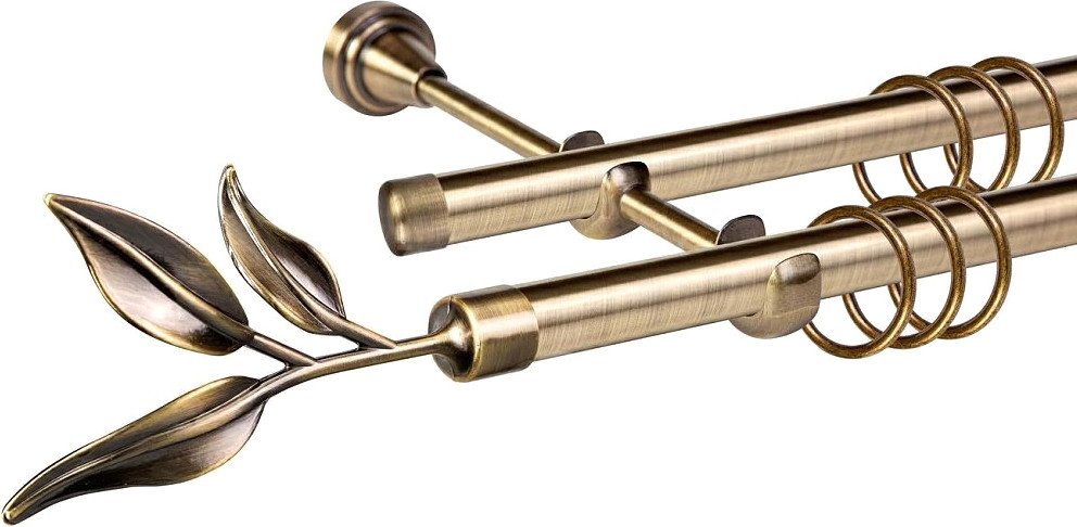 

Карниз для штор АС ФОРОС Grace D19Г/19Г + наконечники Лавр (2.4м, антик)