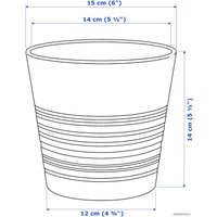 Кашпо Ikea Мускот 303.781.90 (белый)