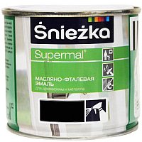 Эмаль Sniezka Supermal масляно-фталевая 0.4 л (черный)