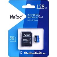 Карта памяти Netac P500 Standard 128GB NT02P500STN-128G-R + адаптер