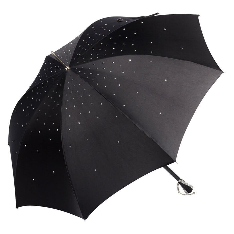 

Зонт-трость Pasotti Swarovski Black