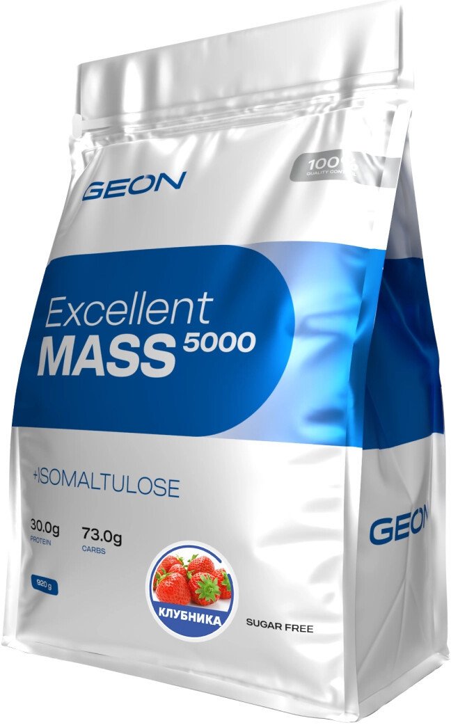 Гейнер Geon Excellent Mass (клубника со сливками, 920 г)