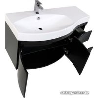  Aquanet Тумба под умывальник Опера 115 L 00169612 (черный, 2 дв., 2 ящ.)