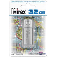 USB Flash Mirex Unit Silver 32GB [13600-FMUUSI32]