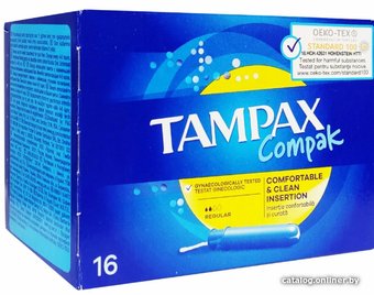 Тампоны с аппликатором Tampax Compak Regular с аппликатором (16 шт)