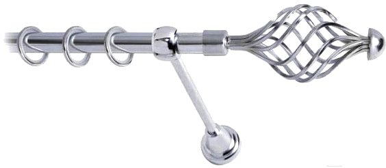 

Карниз для штор Lm Decor Вираж (хром, гладкая, 2.4м 25мм, 1 ряд)