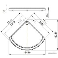 Душевой поддон Radomir 110x110 1-11-0-0-0-005
