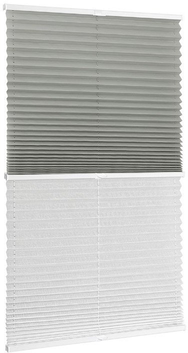 

Плиссе Delfa Basic Uni СПШ-3111/3504 Basic Transparent (48x160, серый/белый)
