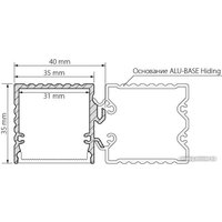 Алюминиевый профиль Arlight ALU-Base-PW35S-2000 Anod+Frost AG в Могилеве