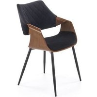 Стул с подлокотниками Halmar K586 (черный/орех)