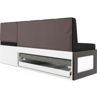 Угловой диван Мебель-АРС Нотис 211х82х135.5 см M11-28-9 (велюр черный НВ-178/17)