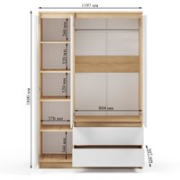 Шкаф распашной Soma ШК-3 (дуб сонома/белый)