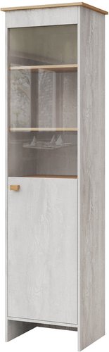 Шкаф-пенал КМК Мебель П Скандинавия КМК 0905.28 (бетон пайн светлый/дуб наварра)