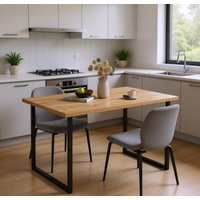 Кухонный стол Mio Tesoro Tako Lite 100x60 (дуб крафт золотой/черный)