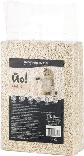 Наполнитель для туалета ЙО! Tofu Классик 6 л