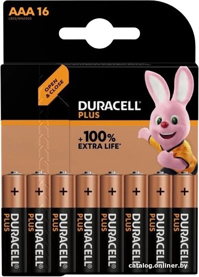 Батарейка DURACELL AAA LR03/MN2400 16 шт. LR03-16BL