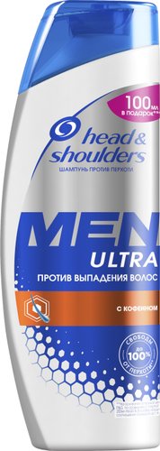 Шампунь Head & Shoulders Ultra Против выпадения волос с кофеином для мужчин 600 мл