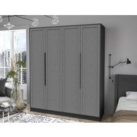Шкаф распашной Интерлиния Концепт Тренд КТ-Ш4 (антрацит/дуб серый)