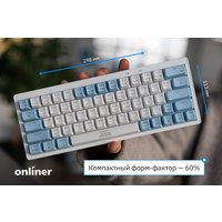 Клавиатура JEGG ZA63 Pro White Blue Orange (TNT Yellow) в Лиде