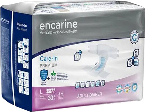 

Подгузники для взрослых Encarine Premium 8 капель Large (30 шт)