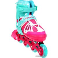 Роликовые коньки Onlitop 9314685 (р. 34-37, мятный/розовый)