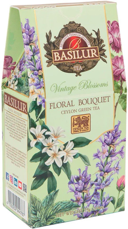 

Зеленый чай Basilur Винтажные цветы. Цветочный букет 75 г