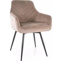 Стул с подлокотниками Signal Servio Velvet Bluvel 40 (темно-бежевый/черный)