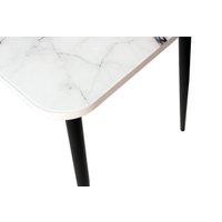 Кухонный стол ВВР Прямоугольный (стекло с ф/п мрамор белый/черный конус 100/60)