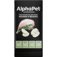 Лакомство для кошек AlphaPet Superpremium Крем-лакомство с кроликом и яблоком 48 г