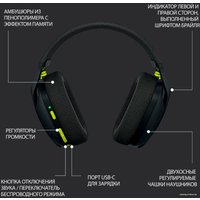 Наушники Logitech G435 Lightspeed (черный/неоновый желтый)