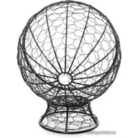 Кресло M-Group Кокос на подставке 11590402 (черный ротанг/бордовая подушка)