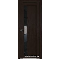 Межкомнатная дверь ProfilDoors 2.71XN L 90x200 (дарк браун/стекло дождь черный)