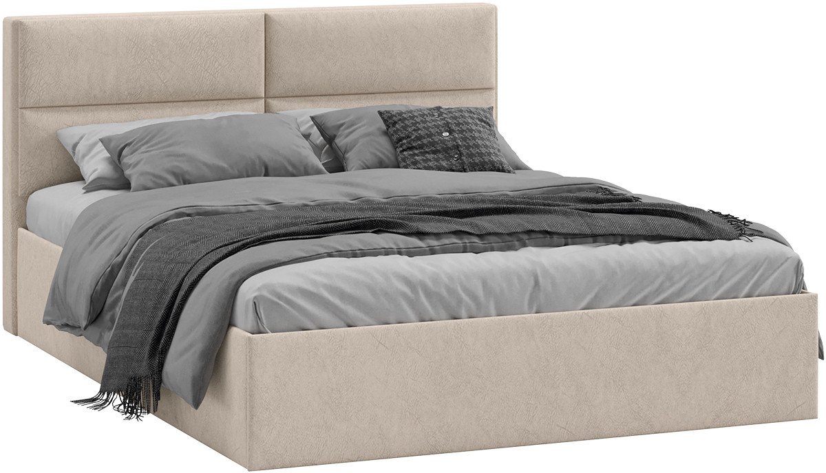 

Кровать Трия Глосс универсальный тип 1 160x200 (микровелюр Wellmart Dark Beige)