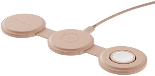 Беспроводное зарядное Satechi OntheGo 3-in-1 Charger ST-QTG31R (розовый)