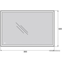  BelBagno Зеркало SPC-GRT-600-800-LED-TCH