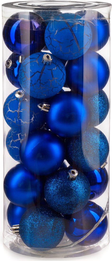 

Елочная игрушка Ausini VT25-04020-4 (синий, 24 шт)