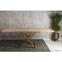 Стол-трансформер Levmar Cross D89/S90 (дуб сонома/золото)