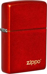 Classic Metallic Red Zippo Logo 49475ZL